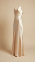 Ivory Silk Gown Sculpted Silhouette